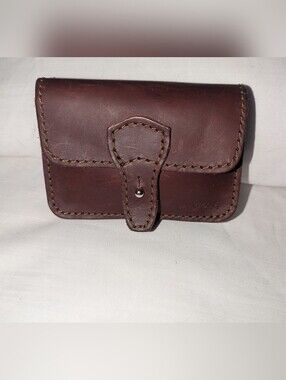 Saddleback Dark Brown Leather Belt Pouch Wallet with Snap Tab Closure